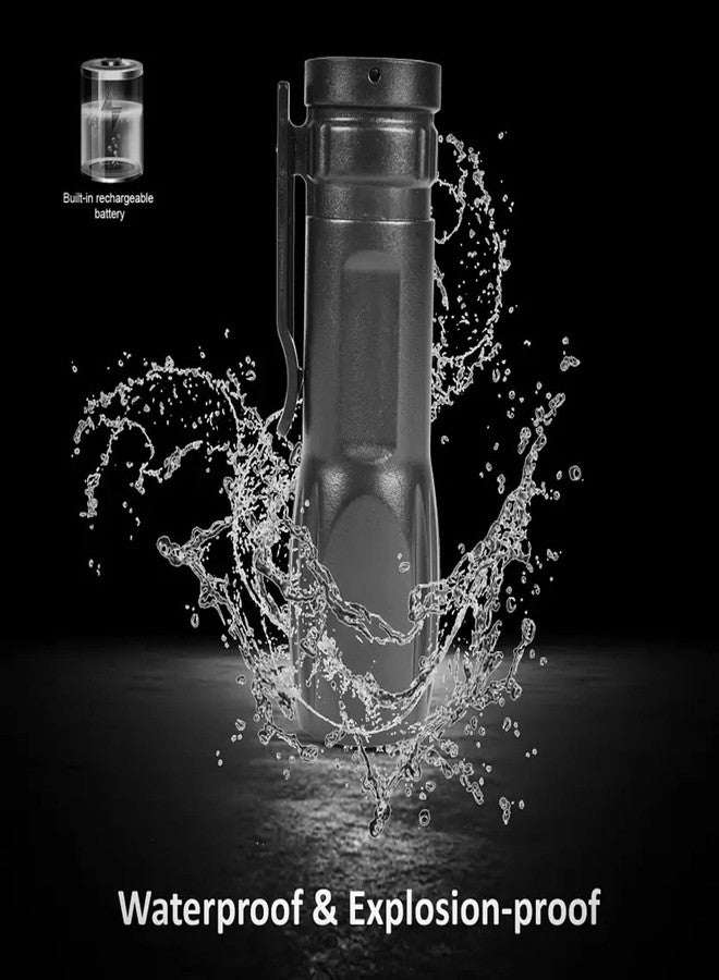 ECOSKY مصباح يدوي صغير قابل لإعادة الشحن من سبائك الألومنيوم من إيكوسكاي، مزود بمشبك قلم، مقاوم للماء، يستخدم خرزات إضاءة XPE، مثالي للمغامرات والتخييم وصيد الأسماك. - Image 2